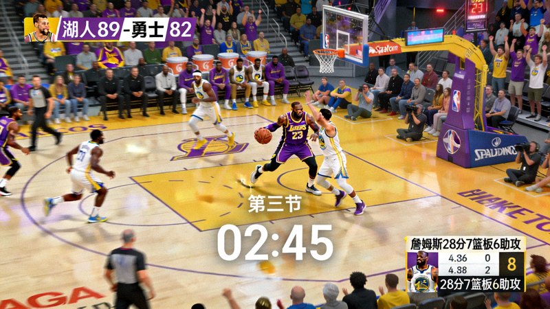 NBA篮球赛事高清直播画面 - 湖人vs勇士精彩对决